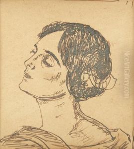 Portretul Ecaterinei by Nicolae Tonitza