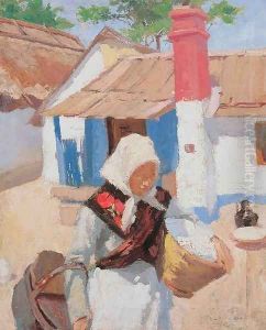 Peasant Girl Bringing Basket 1904