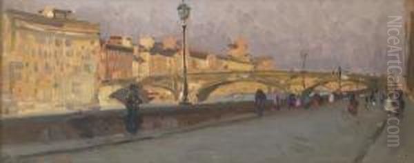 Lungarno Con Figure - view 1
