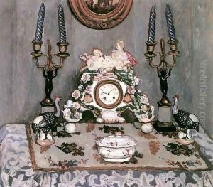 Still-life with China Clock 1910 by De Lorme and Ludolf De Jongh Anthonie