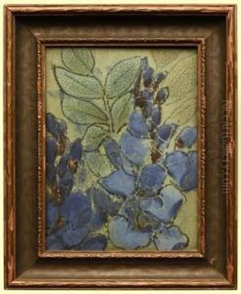 A Rookwood Floral Tile Lupine - view 1
