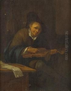 Man Playing A Violin by Jacob Van Toorenvliet