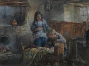 Vid Vaggan by Francis William Topham