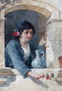 A Spanish Beauty by Frank William Warwick Topham