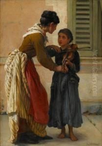 The Young Violinist by Frank William Warwick Topham