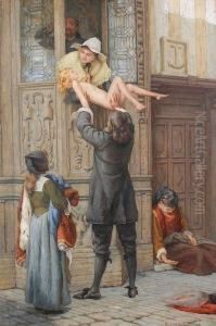Rescued From The Plague by Frank William Warwick Topham