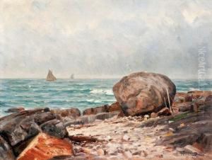 Rocks On The Shore by Woldemar Toppelius