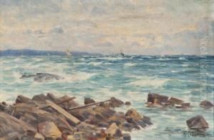 Shipson The Sea by Woldemar Toppelius