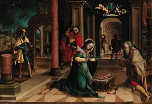 The Adoration of the Shepherds by Pieter Coecke Van Aelst