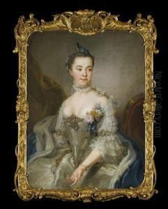 Portrait Of Princess Charlotte Amalie Wilhelmine Von Schleswig-holstein Sonderburg Plon by Stefano Torelli