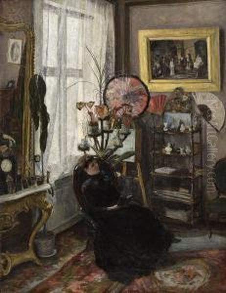 Interior Med Sittende Kvinne - view 1