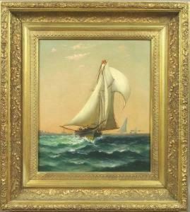 Torgerson, Ships In Ny Harbor, O/c by William Torgerson