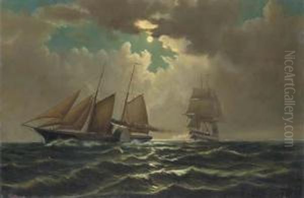 A Paddle Steamer In An Engagement - view 1