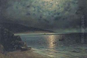 Rowing ashore by moonlight