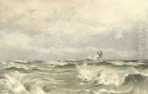 A panoramic seascape by Betzy Rezora Akersloot-Berg