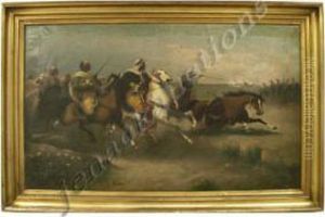 Arabs On Horseback by F. Torni