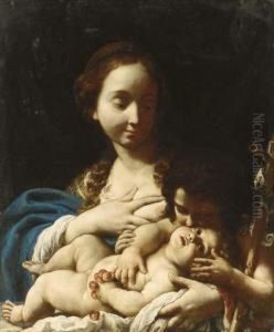 The Madonna And Child With The Infant Saint John The Baptist by Niccolo Tornioli