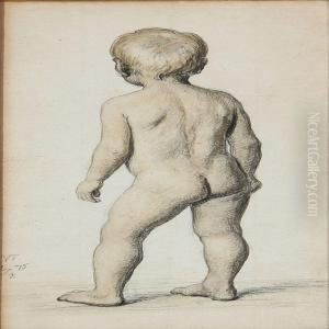 A Backturned Nude Boy by Wenzel Ulrik Tornoe