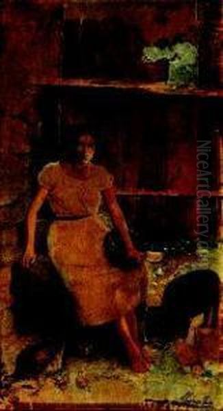 Muchacha En El Corral - view 1