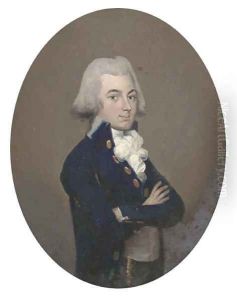 Portrait of a bewigged gentleman by Francis Alleyne