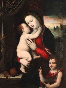The Madonna and Child with the Infant Saint John the Baptist by Mariotto Albertinelli