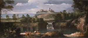 Sudliche Landschaft Mit Burgberg,
Blick Auf Das Meer Und Personenstaffage by Bartolomeo Torreggiani