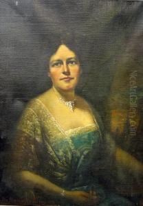 A Portrait Of A Lady, 1913; A Portrait Of A Young Girl Wearing A Blue Ribbon In Her Hair (2)