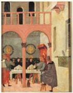 Saint Thomas D'aquin A La Table Du Roi Saint Louis by Bartolomeo Torri