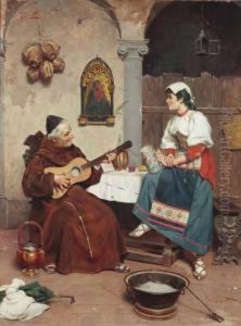 Musicalentertainment In The Tavern by Pietro Torrini