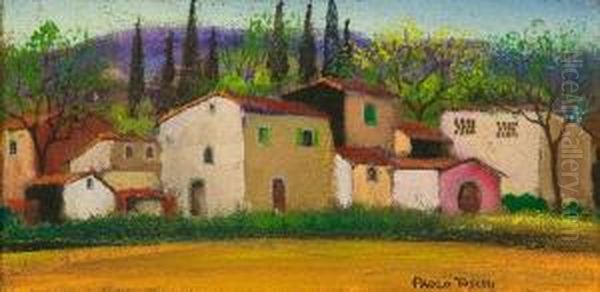 Paesaggio Toscano Con Case - view 1