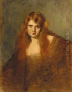 An auburn haired beauty by Rene Avigdor