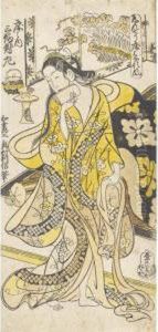The Left Hand Sheet Of A Set Of Three Entitled Toko No Uchi Sambukutsui (a Set Of Three Beds) by Okumura Toshinobu
