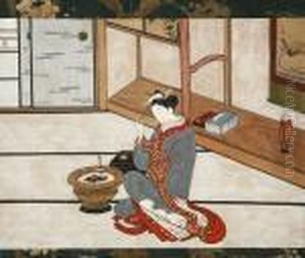 Courtesan In Thoughtful Mood - view 1