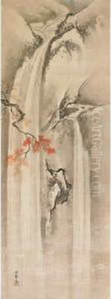 Autumn Waterfall Landscape - view 1