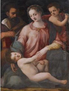The Holy Family With The Infant Saint John The Baptist by Michele di Ridolfo del Ghirlandaio (see Tosini)