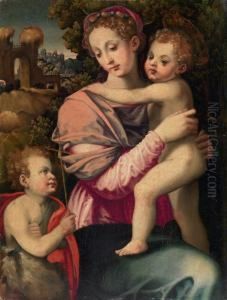 Madonna Con Bambino E S. Giovannino by Michele di Ridolfo del Ghirlandaio (see Tosini)
