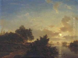 A moonlit river landscape 2