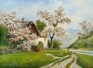 Bauernhof Im Fruhling