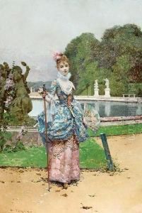An Elegant Lady by Edouard Toudouze