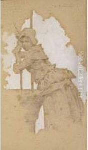 Etude De Femme Au Puits by Edouard Toudouze
