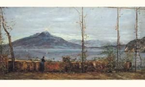 "le Vesuve Vu De Sorrento" by Simon Alexandre Toudouze
