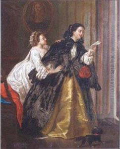 The Letter by Toulmouche Auguste