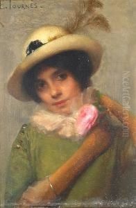 Femme A La Rose by Etienne Tournes
