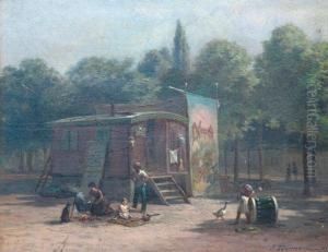Animation Pres De La Baraque De Foire by E Tournois