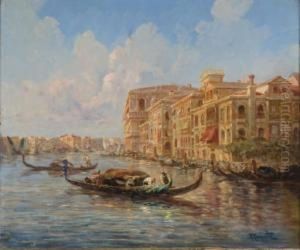 Gondoles Sur Le Grand Canal De Venise