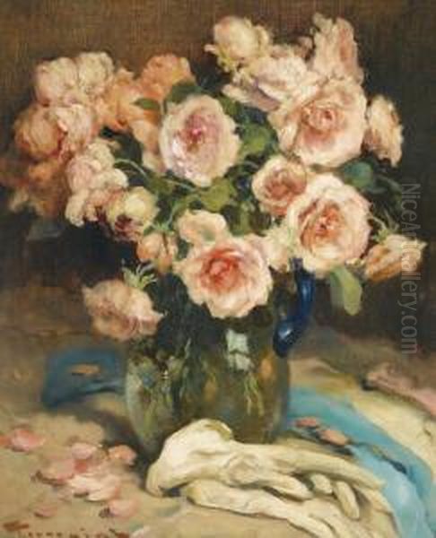 Roses In A Glass Jug - view 1