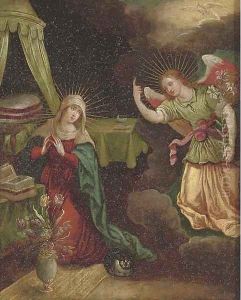The Annunciation by School Of Antwerp