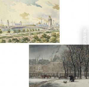 A View Of Le Pont Alexandre Iii by Henri Toussaint