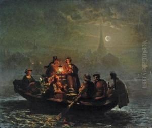 Przejazdzka Lodzia W Blasku Ksiezyca by Louis Toussaint