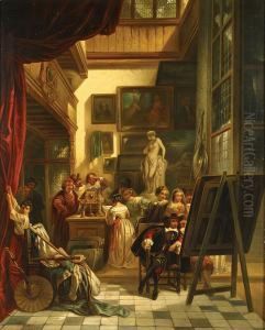 Visite A L'atelier by Lodewijk Jan Petrus Toutenel